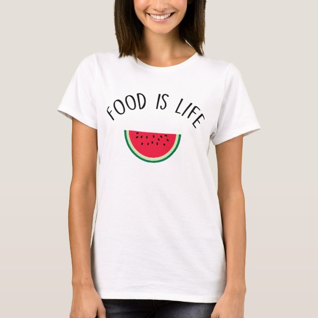 TSHIRT FOOD IS LIFE - FEMME (Devant)