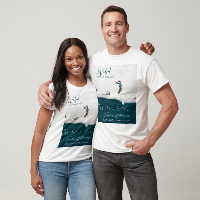 Tshirt funéraire léger personnalisé pour commémora (Unisexe)