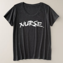 tshirt graphique en typographie blanche infirmière