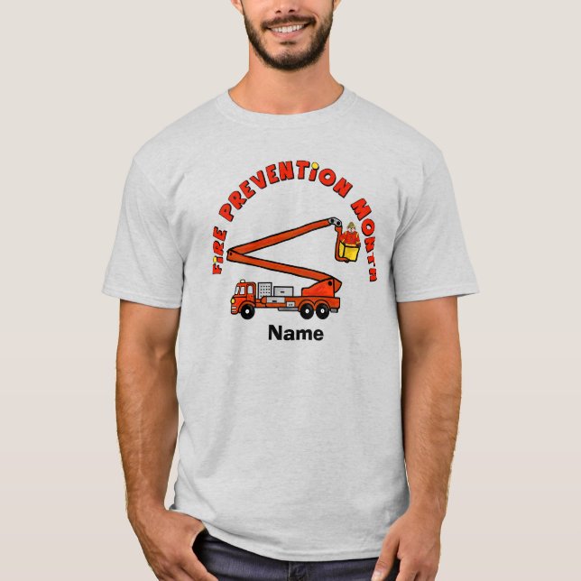 Tshirt Mois de prévention des incendies avec camio (Devant)