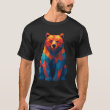 Tshirt ours en peluche géométrique design tendance