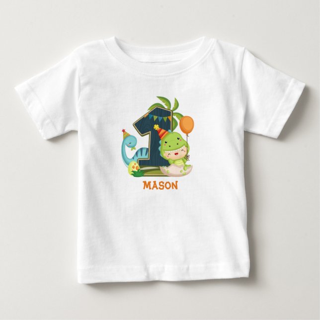 Tshirt personnalisé Dino 1er Anniversaire (Devant)