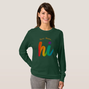 Tshit Brush Art Long Sleeve T-Shirt – Dark Green