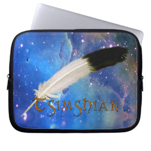 TSIMSHIAN Nation & Feather Space Laptop Sleeve