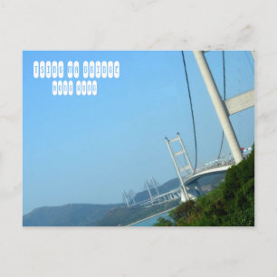 Tsing Ma Bridge in Hong Kong Postcard
