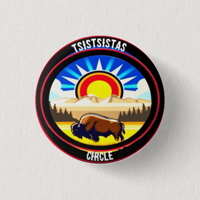 Tsistsistas Circle 1 Inch Round Button (Front)