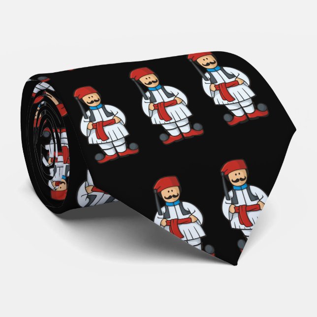 Tsolias Cartoon Pattern Tie (Rolled)