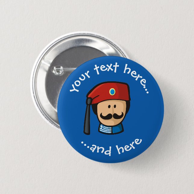 Tsolias Head 2 Inch Round Button (Front & Back)