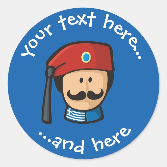 Tsolias Head Classic Round Sticker (Front)