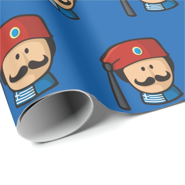 Tsolias Head Pattern Wrapping Paper (Roll Corner)