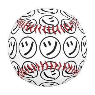 ㋡ Tsu Kana Katakana Smiling Emoji / Emoticon Baseball