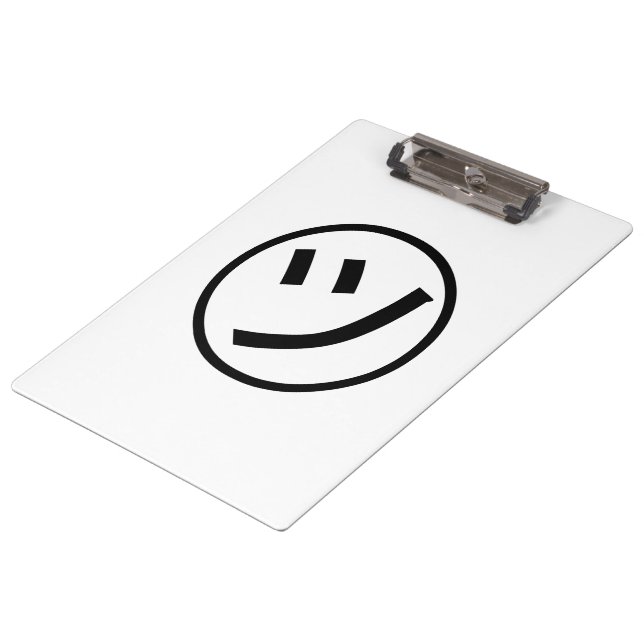 ㋡ Tsu Kana Katakana Smiling Emoji / Emoticon Clipboard (Angled)