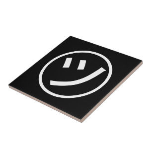 ㋡ Tsu Kana Katakana Smiling Emoji / Emoticon Tile