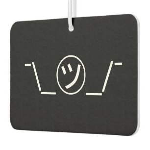 Tsu Kana Shrug Emoticon ¯\_㋡_/¯ Japanese Kaomoji Air Freshener