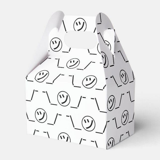 Tsu Kana Shrug Emoticon ¯\_㋡_/¯ Japanese Kaomoji Favor Box (Front Side)