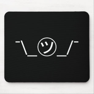 Tsu Kana Shrug Emoticon ¯\_㋡_/¯ Japanese Kaomoji Mouse Pad