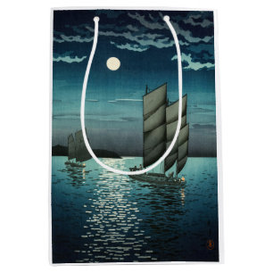 Tsuchiya Koitsu - Boats at Shinagawa, Night Medium Gift Bag