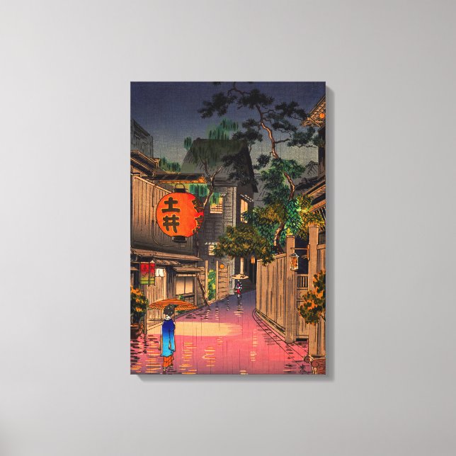 Tsuchiya Koitsu - Evening at Ushigome Canvas Print (Front)