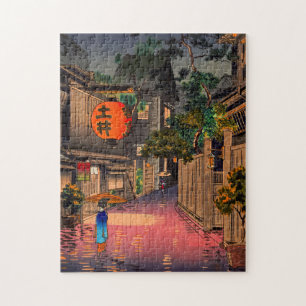 Tsuchiya Koitsu - Evening at Ushigome Jigsaw Puzzle
