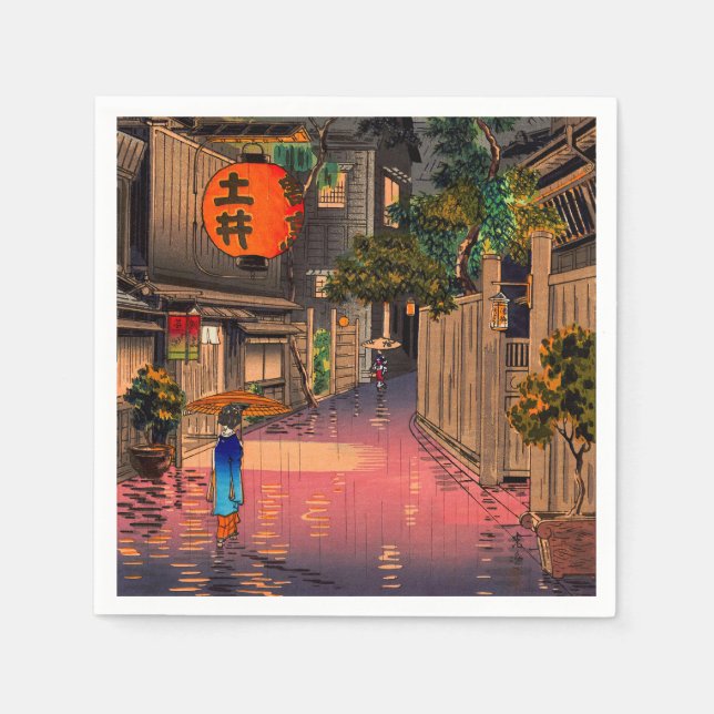 Tsuchiya Koitsu - Evening at Ushigome Napkin (Front)