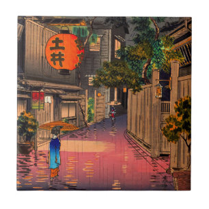 Tsuchiya Koitsu - Evening at Ushigome Tile