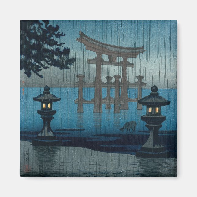 Tsuchiya Koitsu - Miyajima in the Rain Magnet (Front)