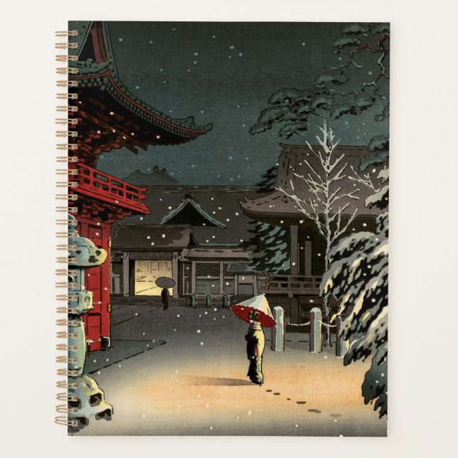 Tsuchiya Koitsu - Neige au temple de Nezu (Devant)