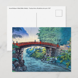Tsuchiya Koitsu - Sacred Bridge at Nikko Postcard