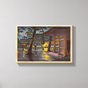 Tsuchiya Koitsu Sketches Takanawa Sengakuji Temple Canvas Print