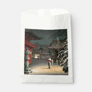 Tsuchiya Koitsu - Snow at Nezu Shrine Favour Bag