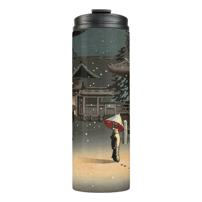 Tsuchiya Koitsu - Snow at Nezu Shrine Thermal Tumbler (Front)
