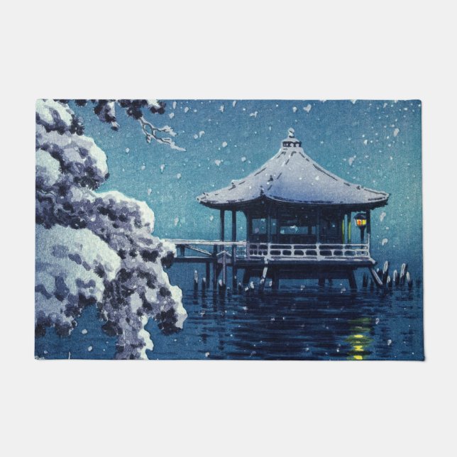 Tsuchiya Koitsu - Snow on the Ukimido at Katada Doormat (Front)
