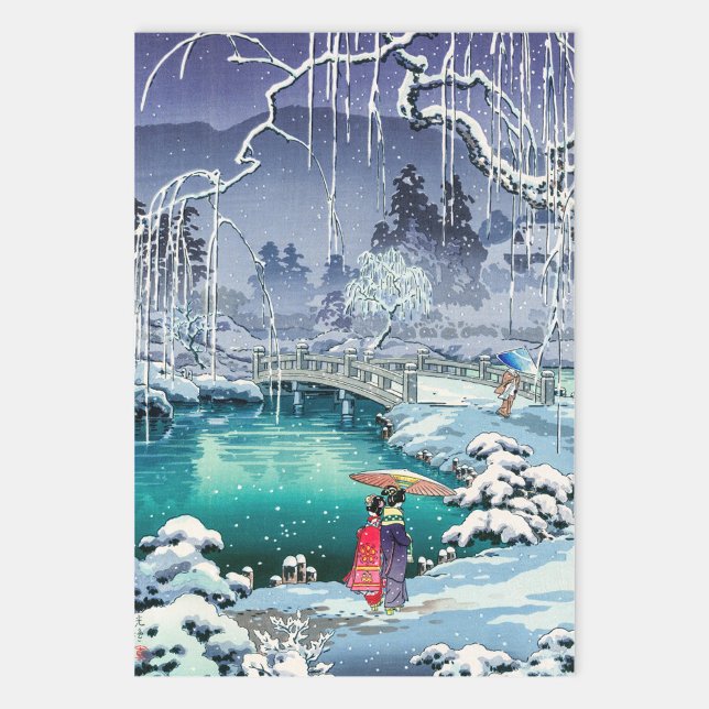 Tsuchiya Koitsu - Spring Snow at Maruyama Wrapping Paper Sheet (Creator Uploaded)