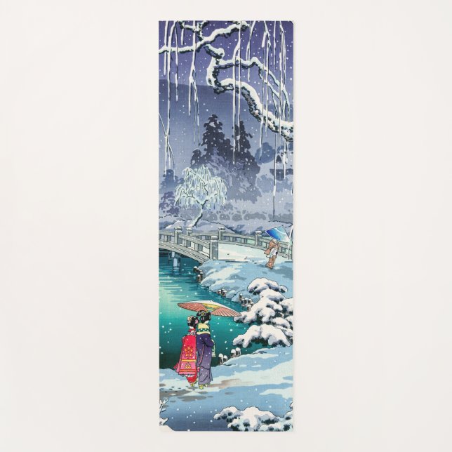 Tsuchiya Koitsu - Spring Snow at Maruyama Yoga Mat (Front)