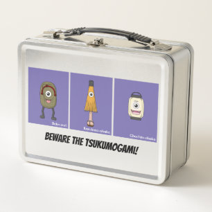 Tsukumogami Japanese Yokai Monster Trio Metal Lunch Box