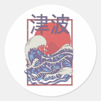 Tsunami Classic Round Sticker