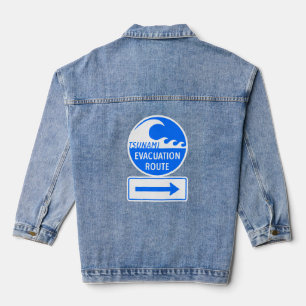 Tsunami Evacuation Route Denim Jacket