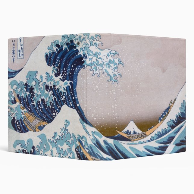 Tsunami Great Wave off Kanagawa Japan by Hokusai Binder (Background)