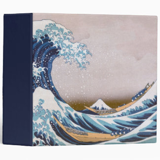Tsunami Great Wave off Kanagawa Japan by Hokusai Binder
