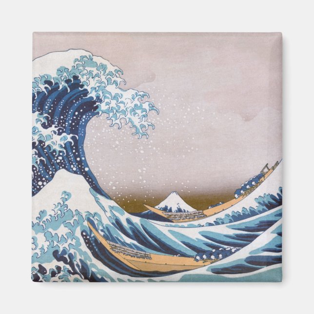 Tsunami Great Wave off Kanagawa Japan by Hokusai Magnet (Front)