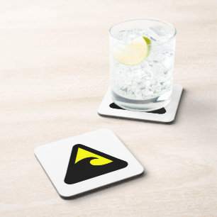 Tsunami Hazard Sign Coaster