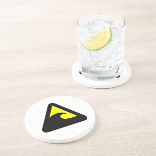 Tsunami Hazard Sign Coaster