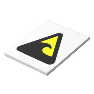 Tsunami Hazard Sign Notepad