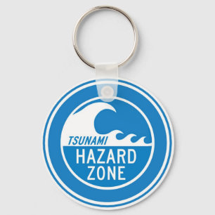 TSUNAMI HAZARD ZONE KEYCHAIN