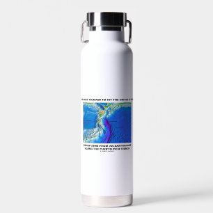 Tsunami Puerto Rico Trench Plate Tectonics Earth Water Bottle