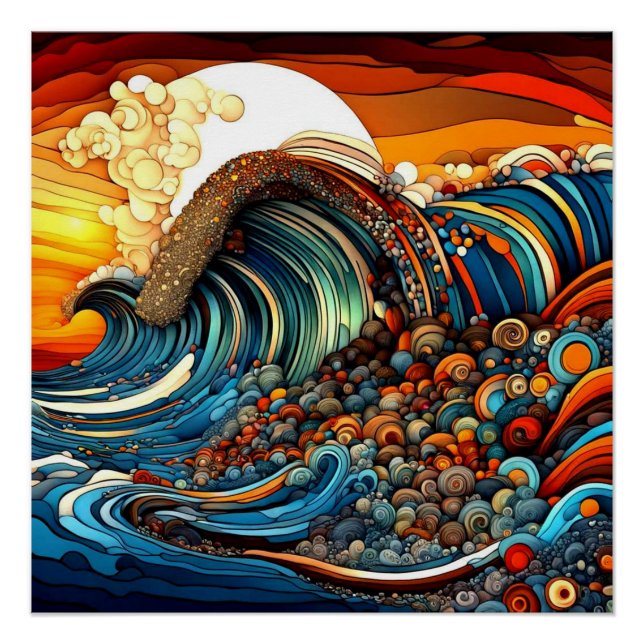 Tsunami Wave Poster (Front)