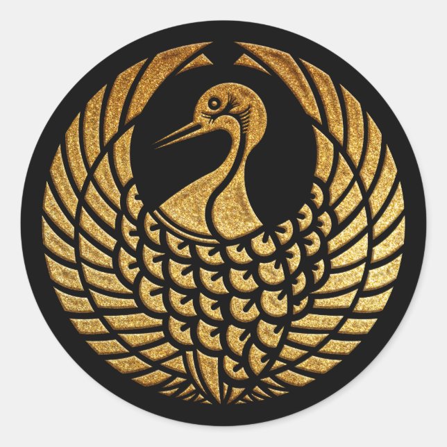 Tsuru no Maru Kamon in Gold Seal  (Front)
