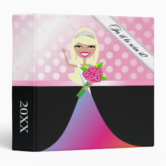 TT-In it to Win It Pageant Organizer Blonde-dots Binder