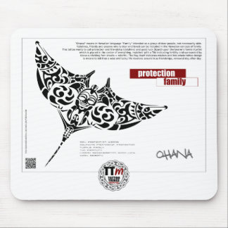 TT Meanings - OHANA manta ray Mouse Pad