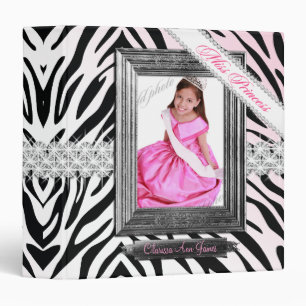 TT-Miss Princess Beauty Pageant Binder Zebra